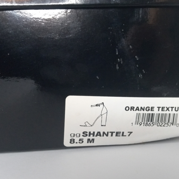 NEW! Sparkling GUESS Block High Heel OPEN TOE Shoes Metallic FORMAL PROM… - Picture 14 of 14